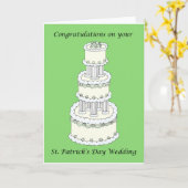 St Patrick's Day Hochzeit Herzlichen Glückwunsch Karte (Gelbe Blume)