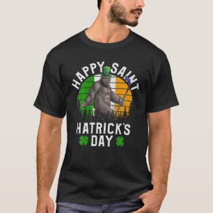 St Patrick's Day Hockey Happy Saint Hatrick's Day T-Shirt