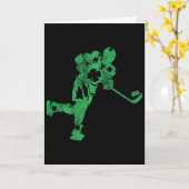 St. Patrick's Day Hockey Irisch Jungen Saint Paddy Karte (Gelbe Blume)