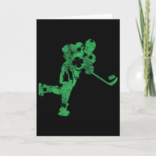 St. Patrick's Day Hockey Irische Jungen Saint Padd Karte