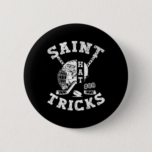 St Patricks Day Hockey Saint Hat Tricks Men Kids B Button (Vorderseite)