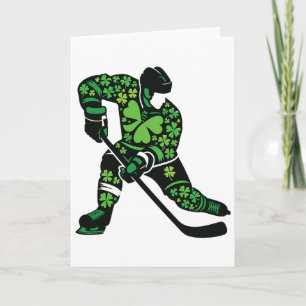 St. Patricks Day Hockey Spieler - Shamrock Geist S Karte