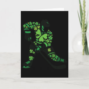 St Patricks Day Hockeyspieler - Shamrock Geist Sp Karte