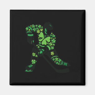 St Patricks Day Hockeyspieler - Shamrock Spirit Sp Magnet