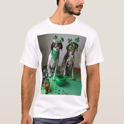 St. Patrick's Day Hogs Party Hellfarbener T - Shir T-Shirt (Vorderseite)