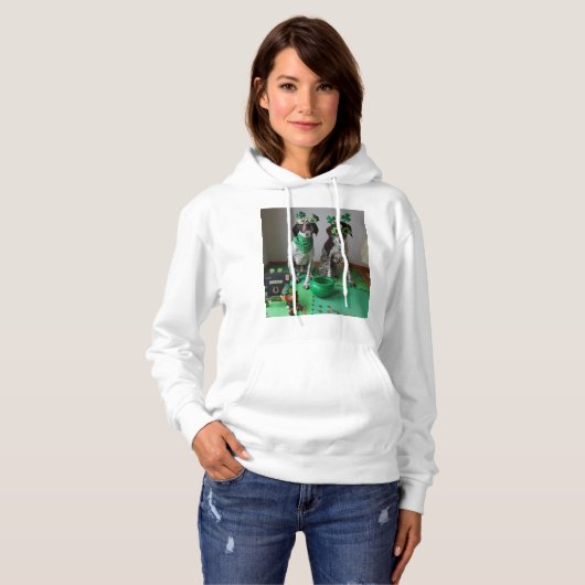 St. Patrick's Day Hogs Party Ladys Hoodie (Vorne ganz)