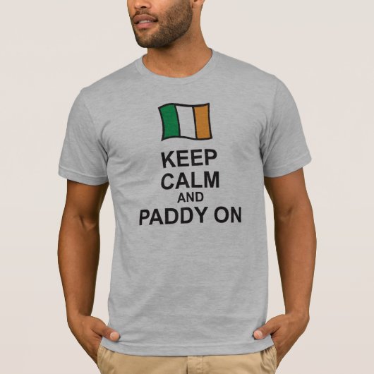 St Patricks Day hoodie BEHIELT CALM und PADDY ON F T-Shirt (Vorderseite)