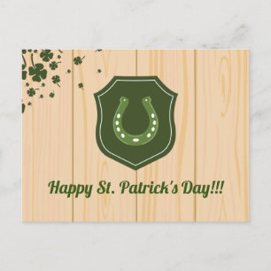 St. Patrick's Day Horse Shoe Postkarte