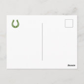 St. Patrick's Day Horse Shoe Postkarte (Rückseite)