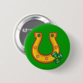 St. Patrick's Day Horseshoe Button (Vorne & Hinten)