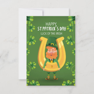 St.Patrick's Day Horseshoe Funny Greeting Karte