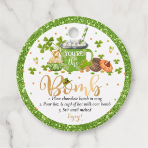 St Patrick's Day Hot Chocolate Bomb Lucky Bomb Geschenkanhänger
