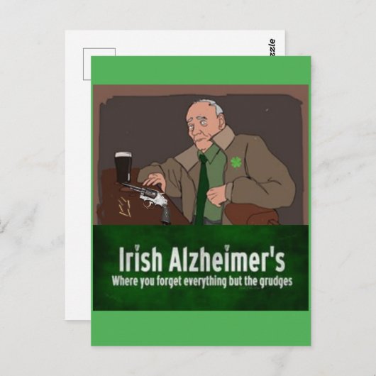 St Patrick's Day Humorous Irish Gangster Postkarte (Vorne/Hinten)