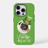 St Patrick's Day Hund Mama Custom Foto Hat iPhone Hülle (Rückseite)