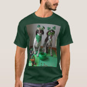 St. Patrick's Day Hunde Bereit zum Party Dunkler T T-Shirt (Vorderseite)