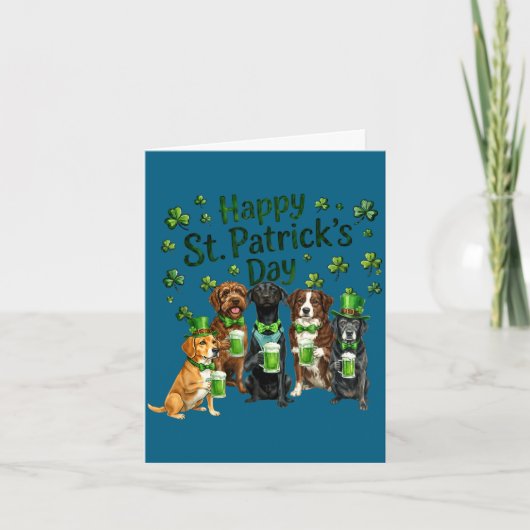 St. Patricks Day Hunde Liebhaber Squad  Karte (Vorderseite)
