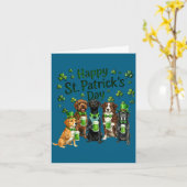 St. Patricks Day Hunde-Liebhaber-Truppe  Karte (Gelbe Blume)