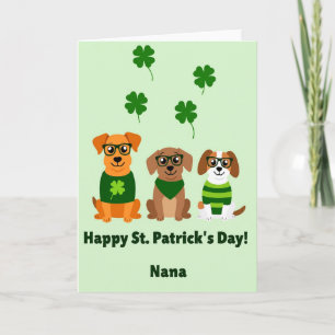 St. Patricks Day Hunde Nana Karte