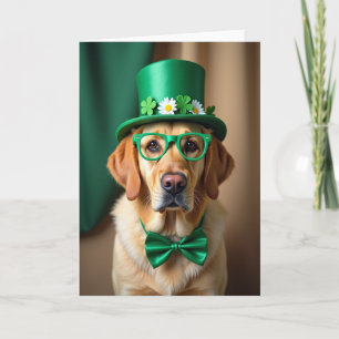 St. Patricks Day Hunde-Postkarte Karte