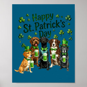 St. Patrick's Day Hundeliebhaber Truppe  Poster