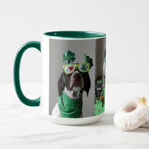 St. Patrick's Day Hundeparty 15 oz Kombi-Tasse Tasse