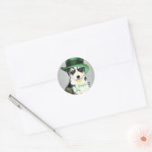 St. Patrick's Day Husky Runder Aufkleber (Umschlag)