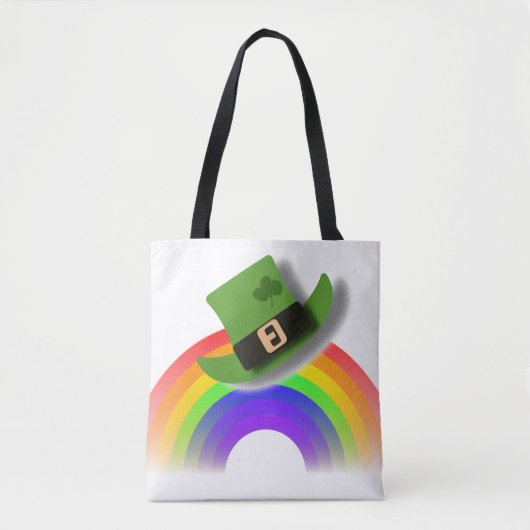 St. Patricks Day Hut und Regenbogen Tasche (Vorderseite)