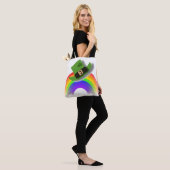 St. Patricks Day Hut und Regenbogen Tasche (Am Model)