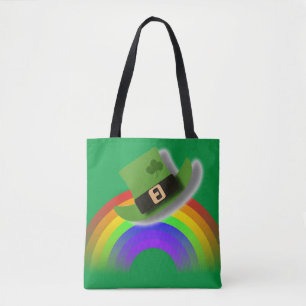 St. Patricks Day Hut und Regenbogen-Tasche Tasche