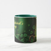 St. Patrick's Day Hut und Shamrock-Design Tasse (Zentrum)