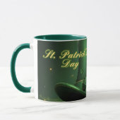 St. Patrick's Day Hut und Shamrock-Design Tasse (Links)