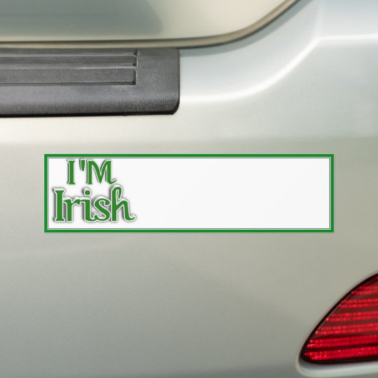 St. Patrick's Day - I BIN IRISH Autoaufkleber (Auf Auto)