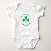 St Patrick's Day I have Irish Roots Green Kleeblat Baby Strampler (Vorderseite)