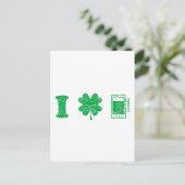 St. Patrick's Day - I Liebe Beer Postkarte (Stehend Vorderseite)
