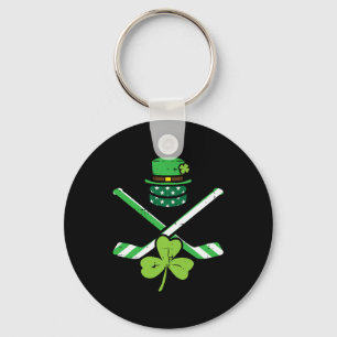 St Patricks Day Ice Hockey Saint Pattys Irish Men Schlüsselanhänger