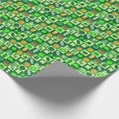St. Patrick's Day Icons Nahtloses Muster Geschenkpapier (Ecke)