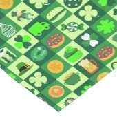 St. Patrick's Day Icons Nahtloses Muster Kurzer Tischläufer (Ecke)