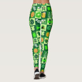 St. Patrick's Day Icons Nahtloses Muster Leggings (Rückseite)
