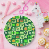 St. Patrick's Day Icons Nahtloses Muster Pappteller (Party)