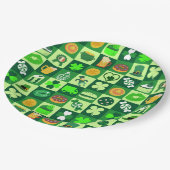 St. Patrick's Day Icons Nahtloses Muster Pappteller (Schrägansicht)