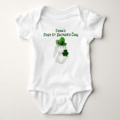 St. Patrick's Day, individuelle Name Baby Strampler (Vorderseite)