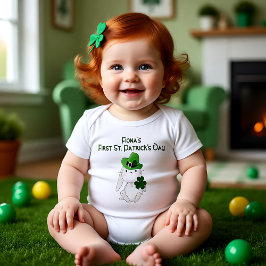 St. Patrick's Day, individuelle Name Baby Strampler