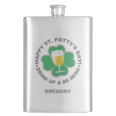 St. Patrick's Day individuelle Name Flachmann (Vorderseite)