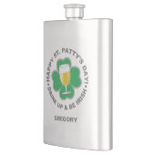 St. Patrick's Day individuelle Name Flachmann (Links)