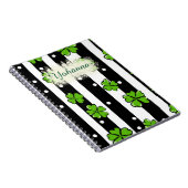 St. Patrick's Day Individuelle Name, Streifen & Cl Notizblock (Rechte Seite)
