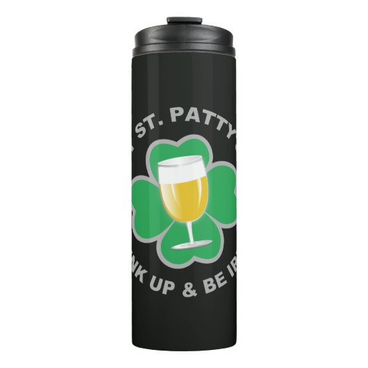 St. Patrick's Day individuelle Name Thermosbecher (Vorderseite)