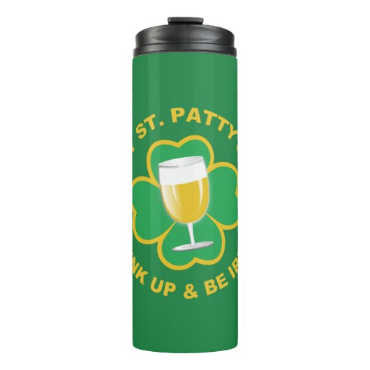 St. Patrick's Day individuelle Name Thermosbecher (Vorderseite)