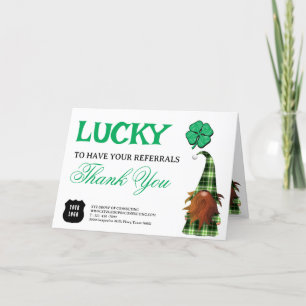 St. Patrick's Day individuelles Logo Geschäftsempf Dankeskarte