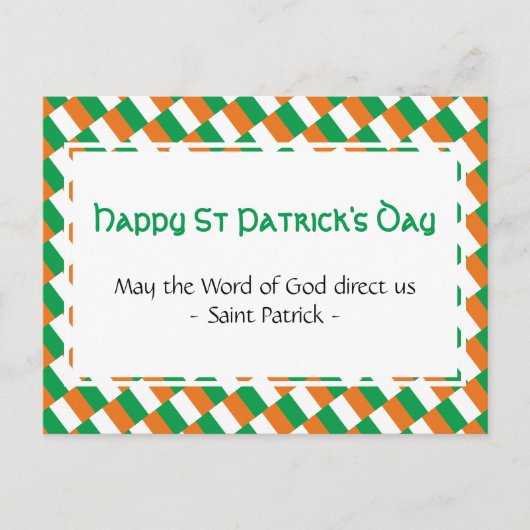 ST PATRICK'S DAY Inspiration Zitat Postkarte (Vorderseite)