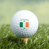 St Patrick's Day Ireland Flag Custom Name Shamrock Golfball (Insitu T-Shirt)